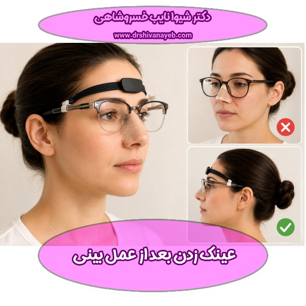 عینک زدن بعد از عمل بینی
