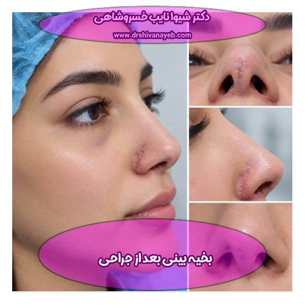 بخیه بعد از عمل بینی